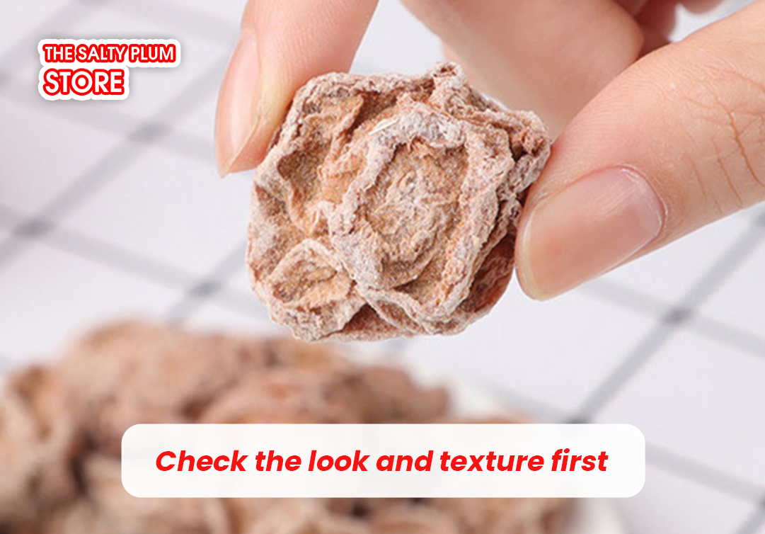 Check the look and texture first when buying salty plum in Cooktown