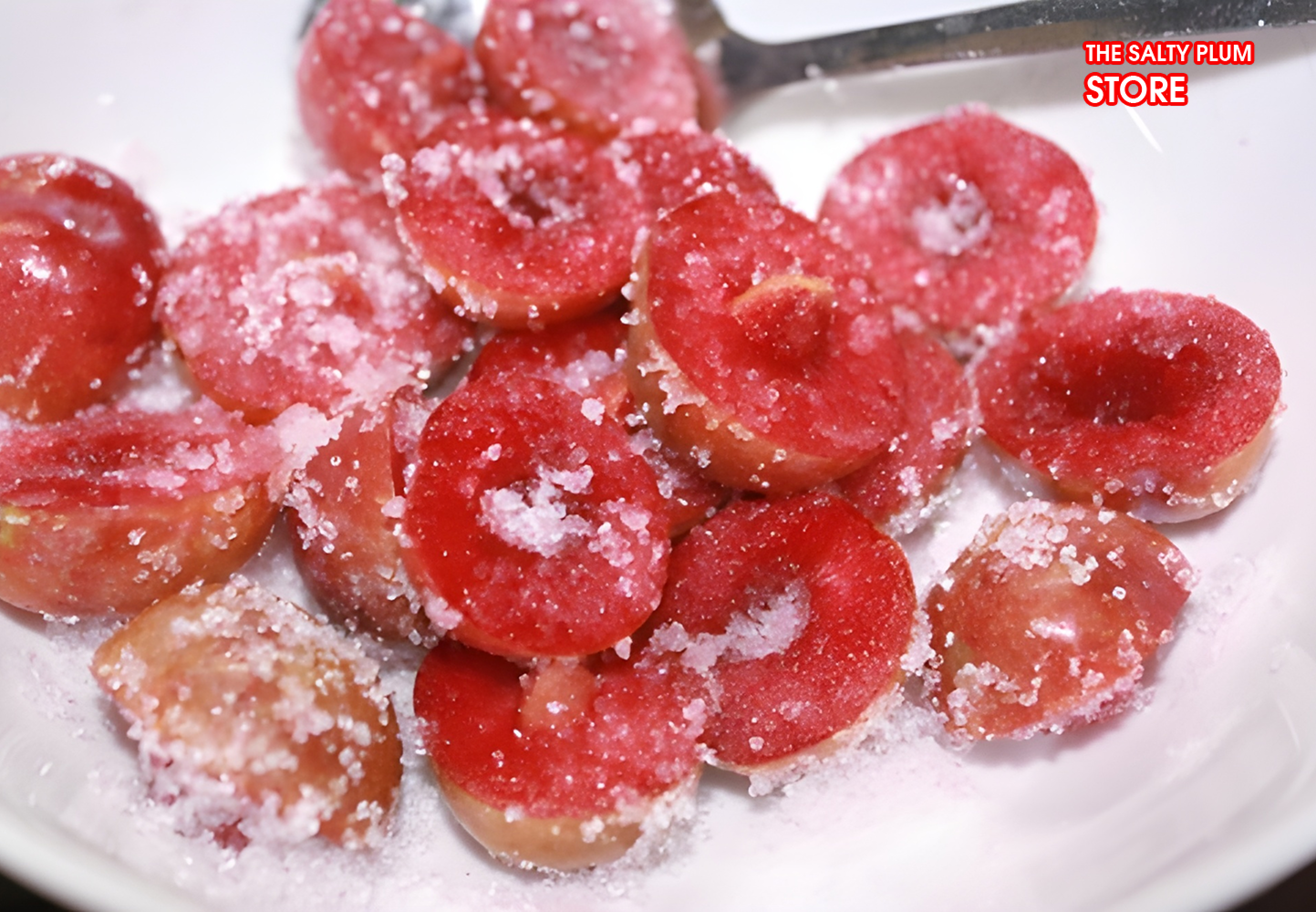 Coat the plums