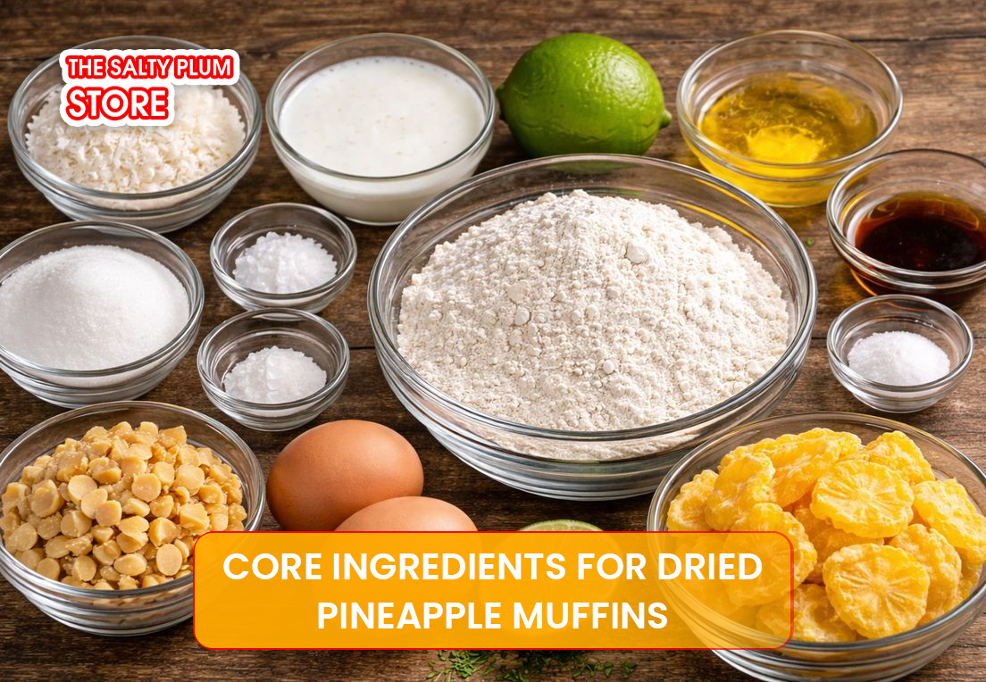Core Ingredients for Dried Pineapple Muffins