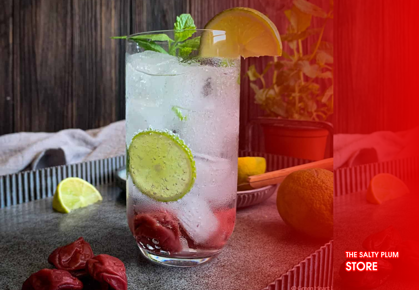 Salty plum soda