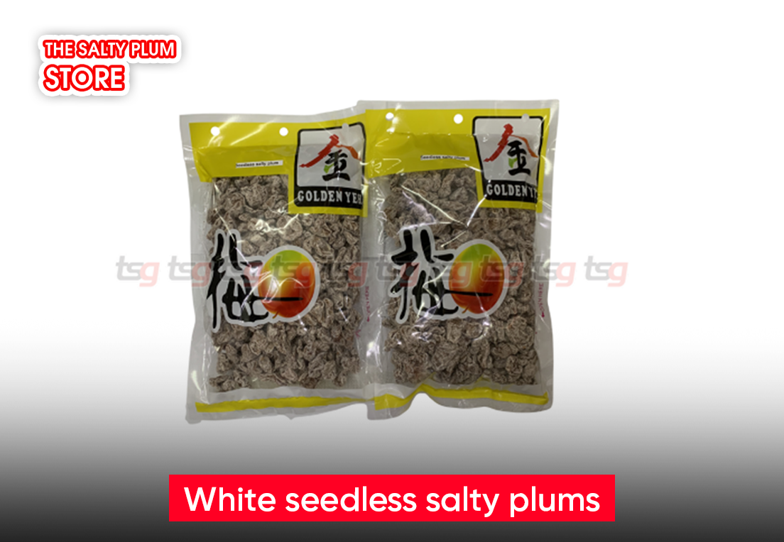White seedless salty plums