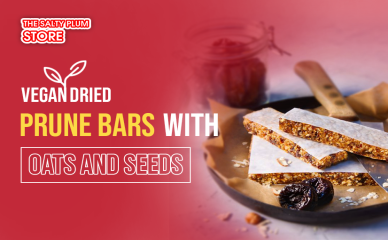 Vegan Dried Prune Bars with Oats and Seeds